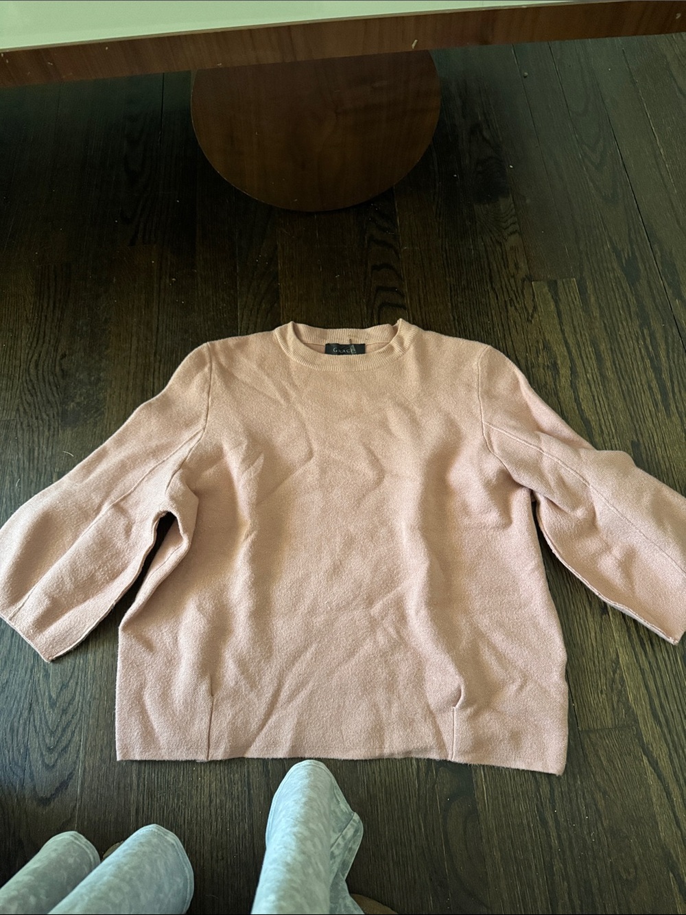 Gracia Dusty Rose Crewneck Sweater